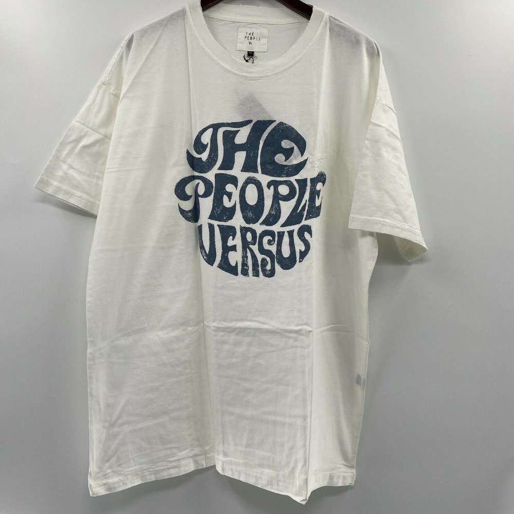The People Vs. Men's Short Sleeve T-Shirt White Satisfaction Vintage Graphic XXL